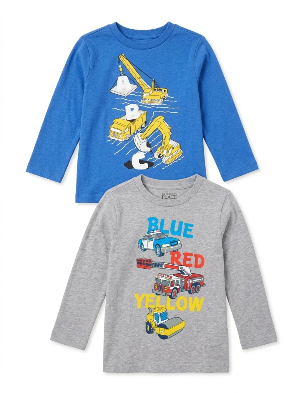 NWOT Children's Long-Sleeve Construction & Vehicles Tee Set Size 3